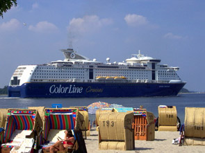 Ostsee-Fähre im Einsatz