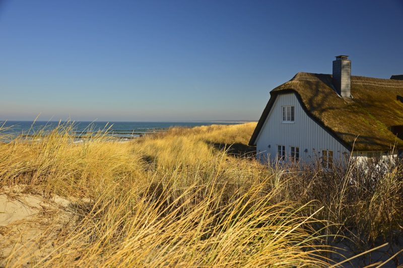 house, thatched cottage, dune