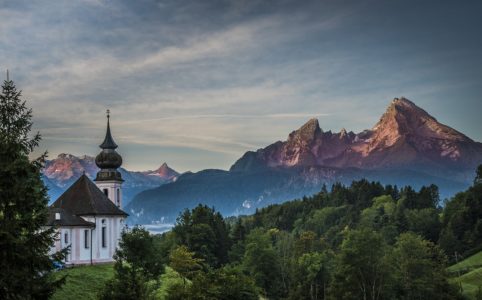 mountains, forest, alpine