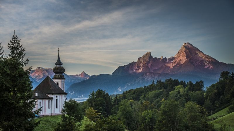 mountains, forest, alpine